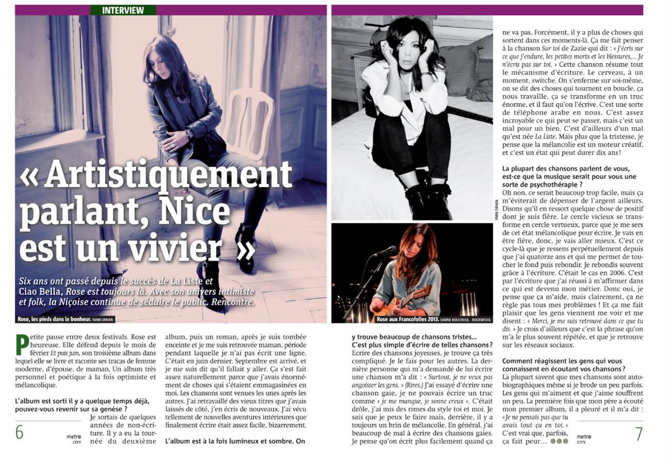 Interview : Artistiquement parlant, Nice est un vivier (Metro Nice)