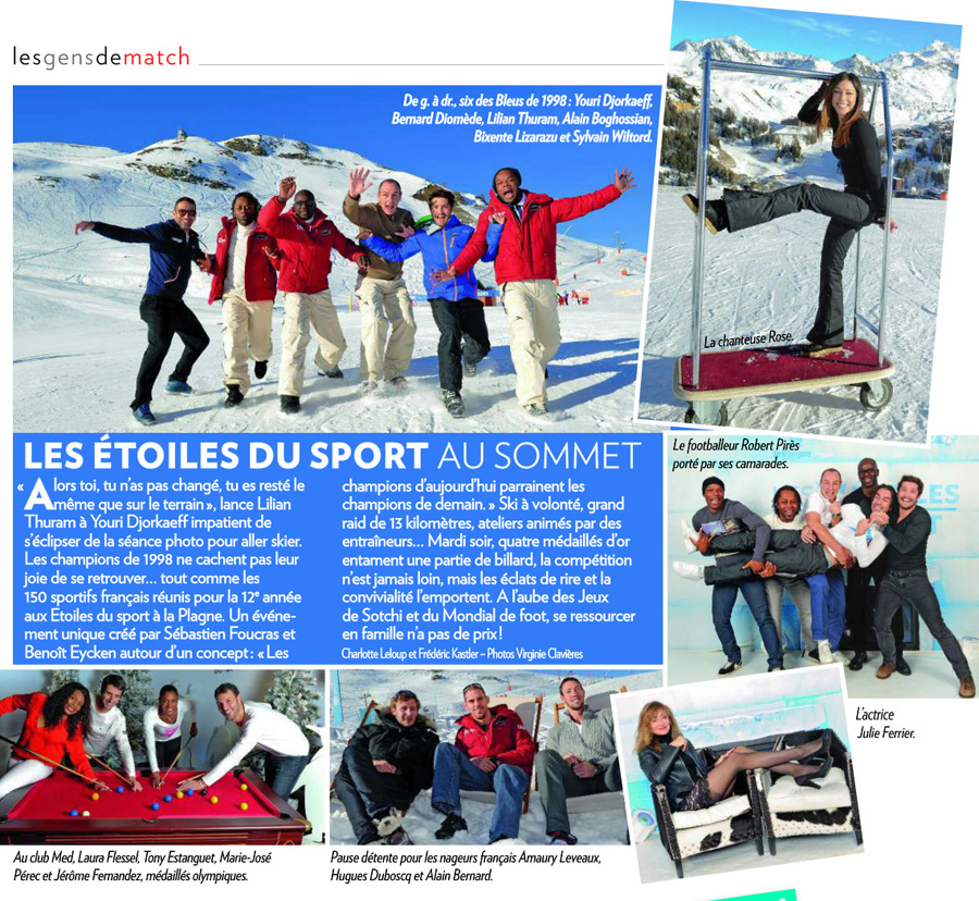 Les etoiles du sport au sommet (Paris Match)