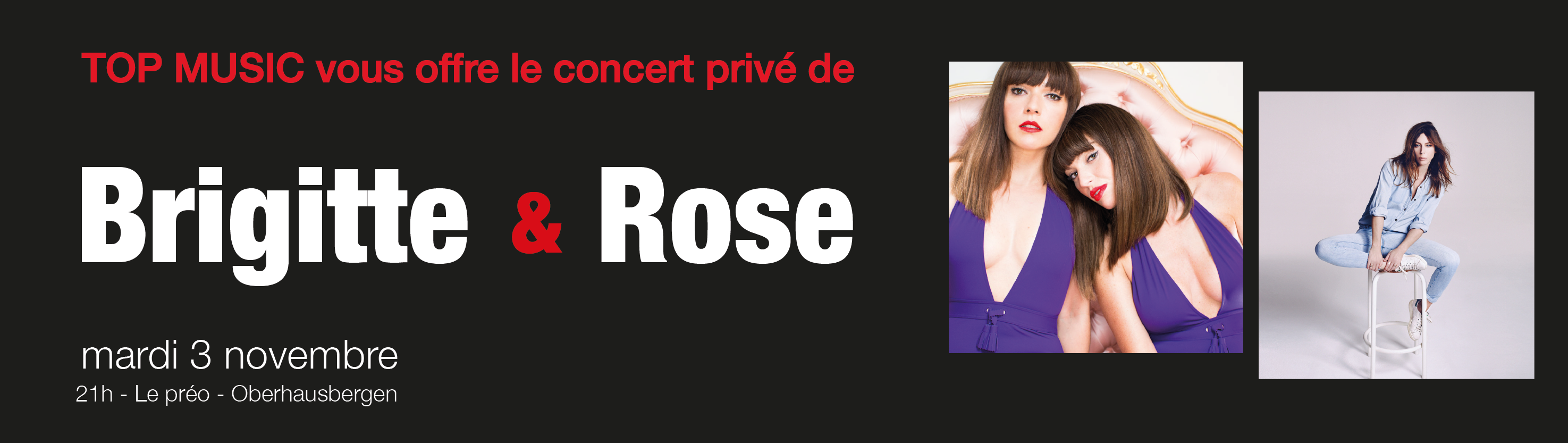Concert privé Top Music le 3 novembre à Strasbourg